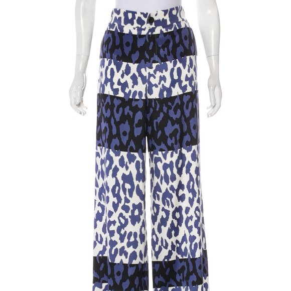 Derek Lam 10 Crosby Abstract Print Silk Pants - Picture 1 of 3